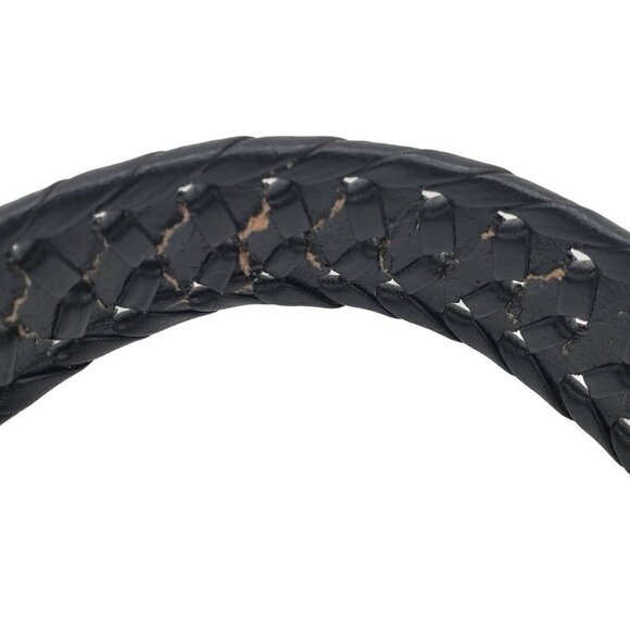 Tommy Hilfiger Faux Leather Vegan Black Braided Adjustable Belt Length 38"(W 32) - Picture 4 of 4